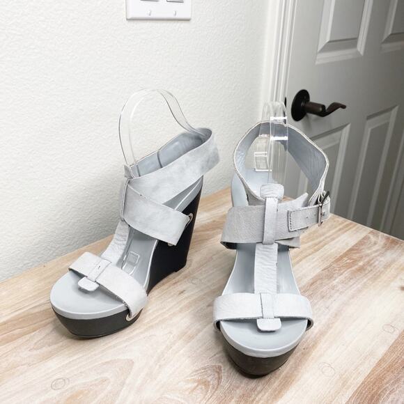 United nude leather adjustable abstract leather heels wedge size 38 - Picture 2 of 12